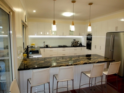 Spacious Kitchen with Marble Bench Tops, Brisbane