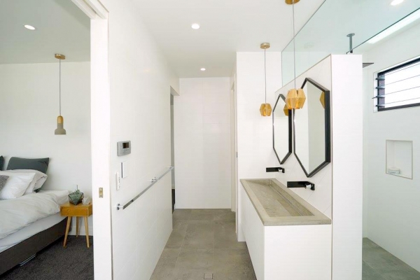 Modern clean lines and the warmth of timber. Custom kitchen designs Brisbane