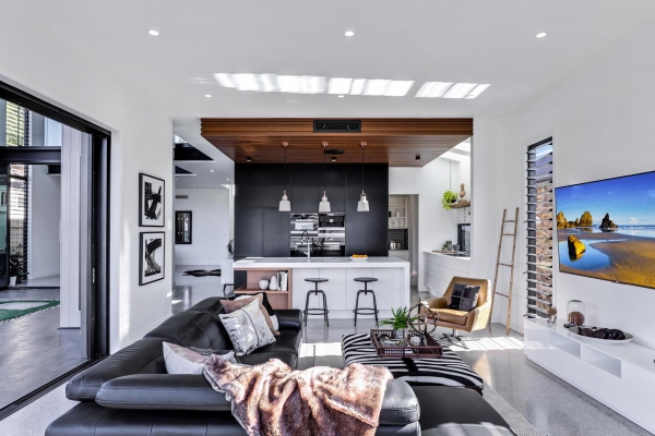 Modern clean lines and the warmth of timber. Custom kitchen designs Brisbane