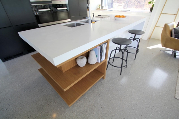 Modern clean lines and the warmth of timber. Custom kitchen designs Brisbane